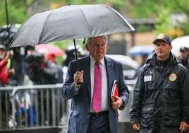 El senador Bob Menéndez, a su llegada al Tribunal Federal de Manhattan el pasado miércoles.