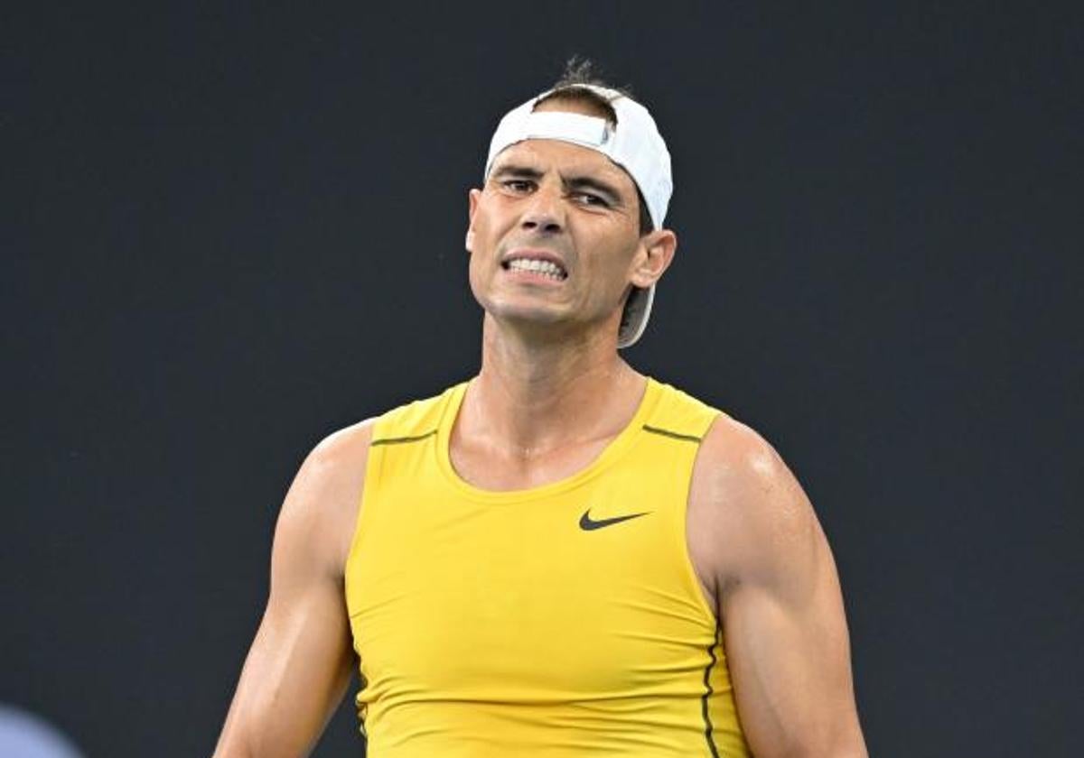 Rafa Nadal, durante un entrenamiento.