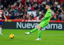 Unai Simón, durante un partido del Athletic.