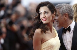 Amal Clooney, en un acto con su marido, el actor George Clooney