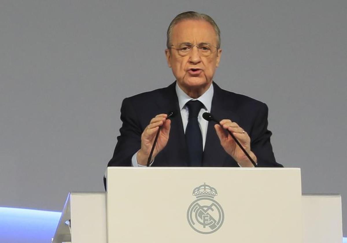 El presidente del Real Madrid, Florentino Pérez