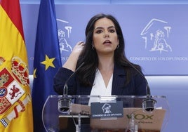 Pepa Millán, portavoz de Vox, en el Congreso