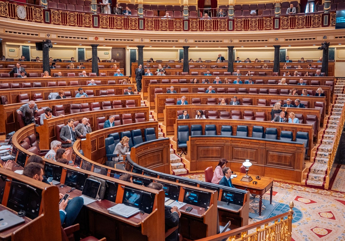 El pleno del Congreso después de que el Gobierno decidiera retirar la ley del suelo, que este jueves debería haberse sometido al debate de totalidad.