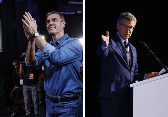 Pedro Sánchez y Alberto Núñez Feijóo.