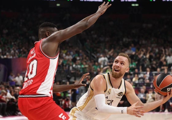 Dzanan Musa, durante la segunda semifinal de la Euroliga contra el Olympiacos.