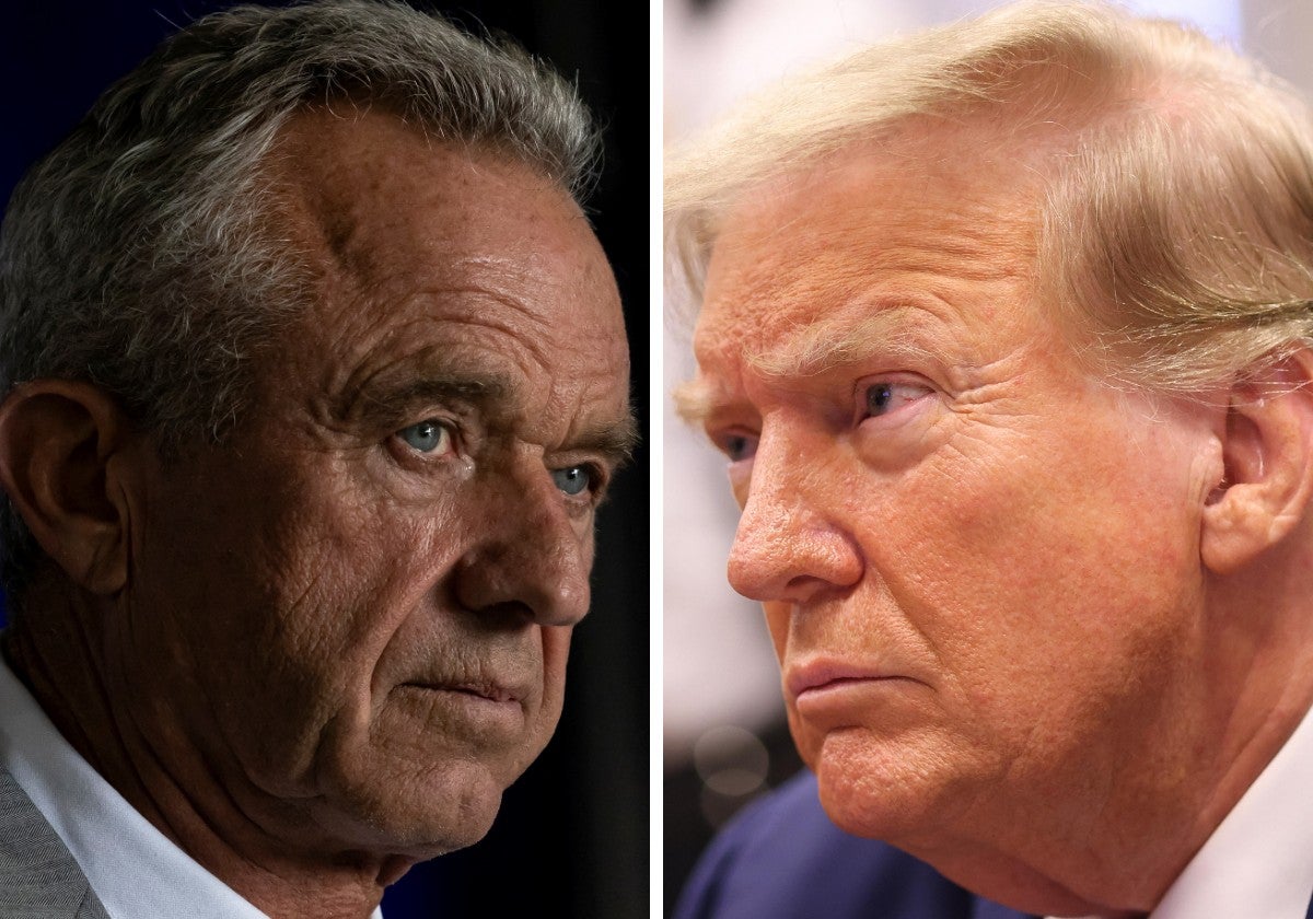 Robert F. Kennedy Jr y el expresidente estadounidense Donald Trump.