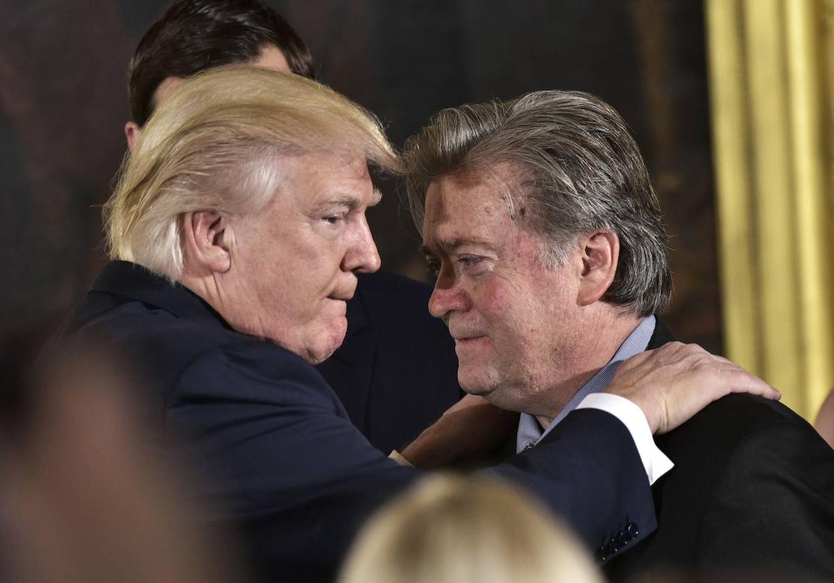 Donald Trump y Stephen Bannon, en 2017.