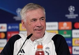 Carlo Ancelotti, durante la rueda de prensa.