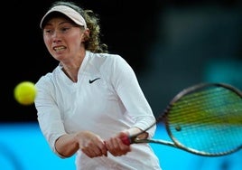 Cristina Bucsa durante el Mutua Madrid Open.