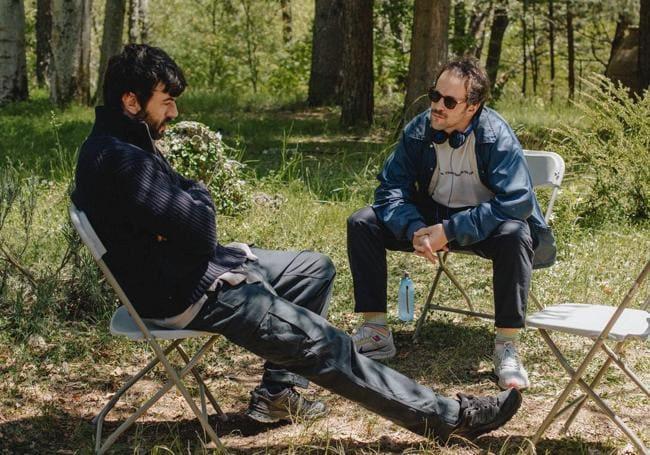 Alberto Gastesi y Javier Rey en el set.