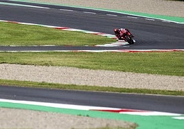 Pecco Bagnaia, durante la primera jornada de entrenamientos del GP de Italia.