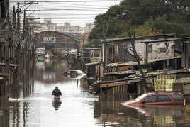 Inundaciones en Porto Alegre, Brasil, este mes de mayo.