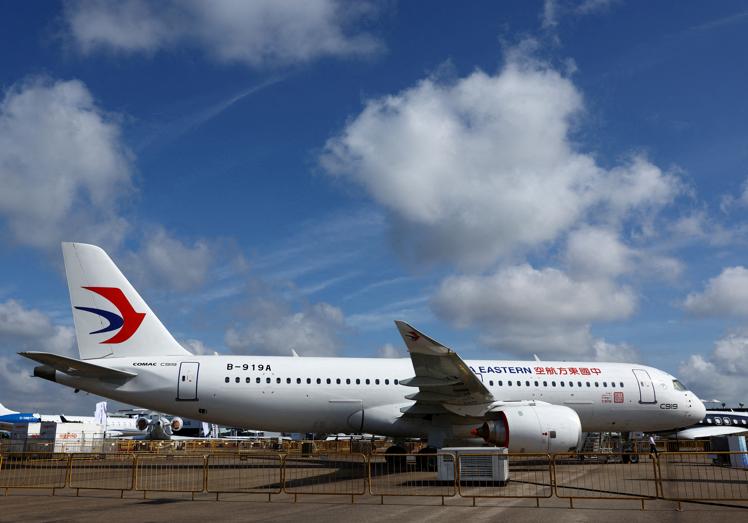 Uno de los C919 en servicio con China Eastern.