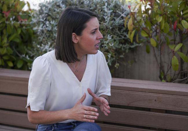 Irene Montero, en un momento de la entrevista.