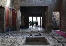 Una casa reconstruida en Pompeya.