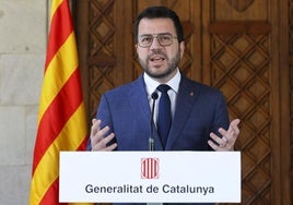 El presidente de la Generalitat de Cataluña en funciones, Pere Aragonès.