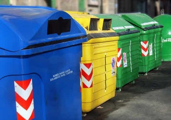 Contenedores de reciclaje en Mallorca.