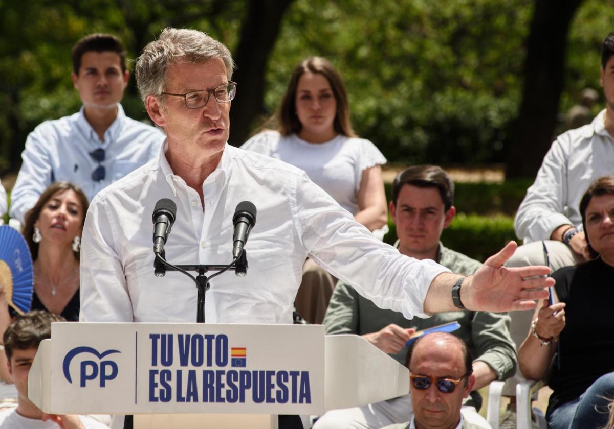 Alberto Núñez Feijóo, en Barcelona.