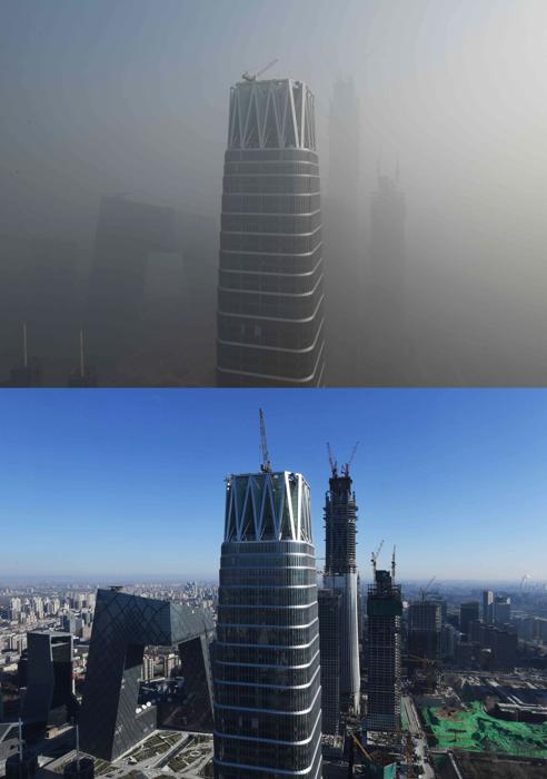 Imagen - Pekín, contaminada y con el cielo limpio.