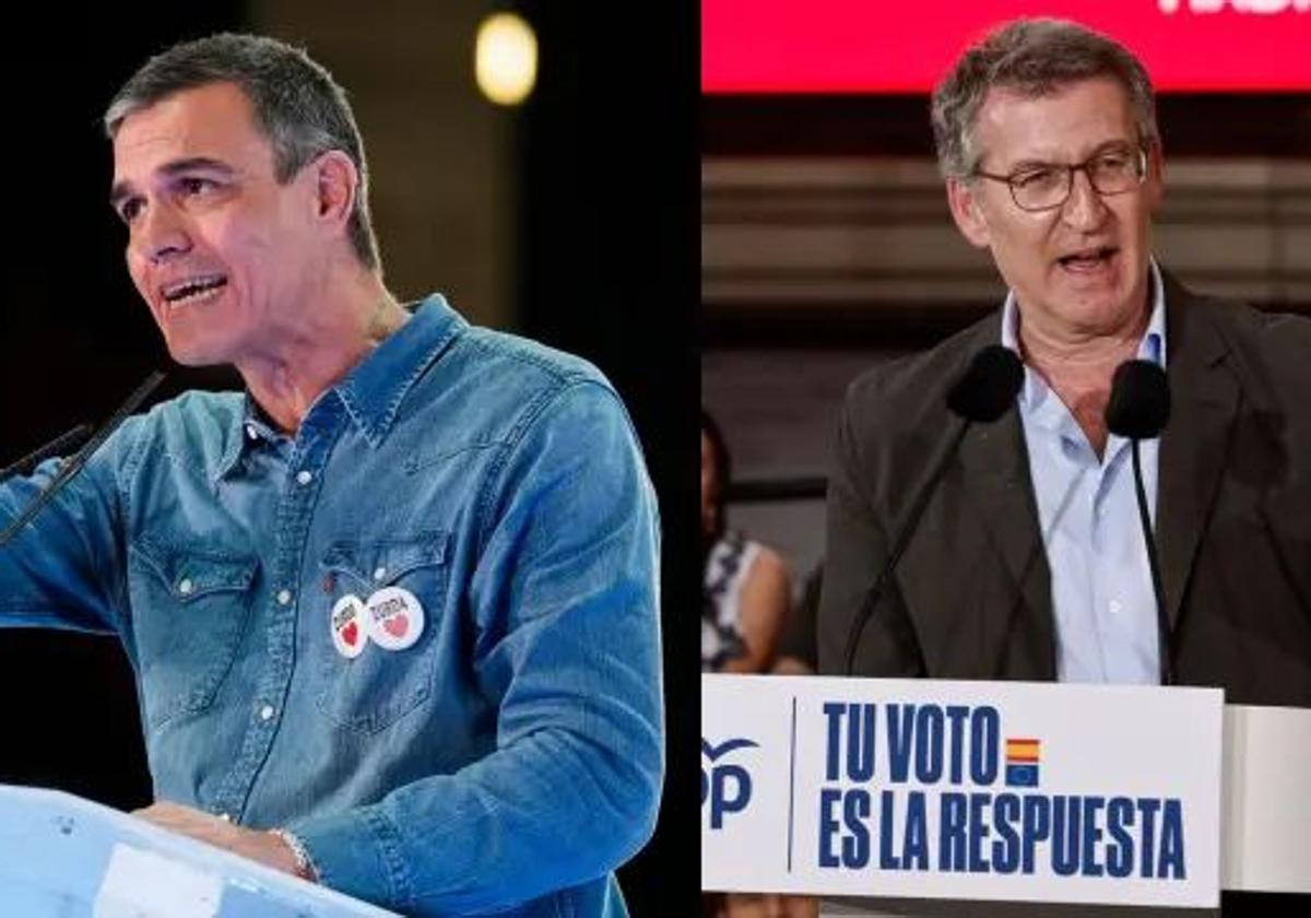 Pedro Sánchez (izquierda) y Alberto Núñez Feijóo.