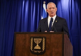 Benny Gantz, hasta ahora ministro de Defensa de Israel.