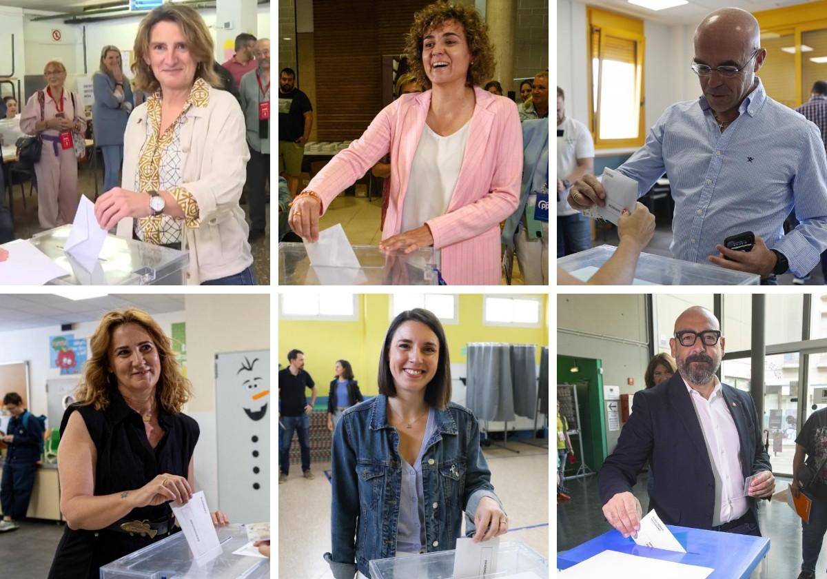 Los principales candidatos ejerciendo su derecho al voto.