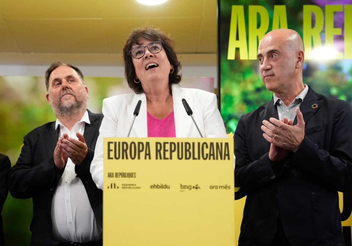 Carles Puigdemont durante el acto de cierre de campaña de las elecciones europeas