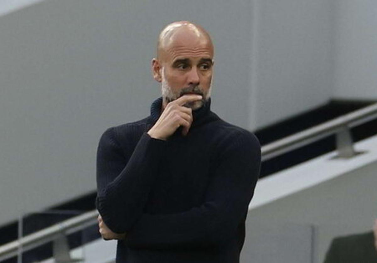 Pep Gurdiola, durante un partido contra el Tottenham.