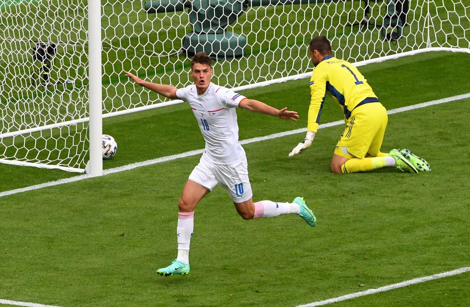 Patrik Schick celebra un gol en la última Eurocopa.