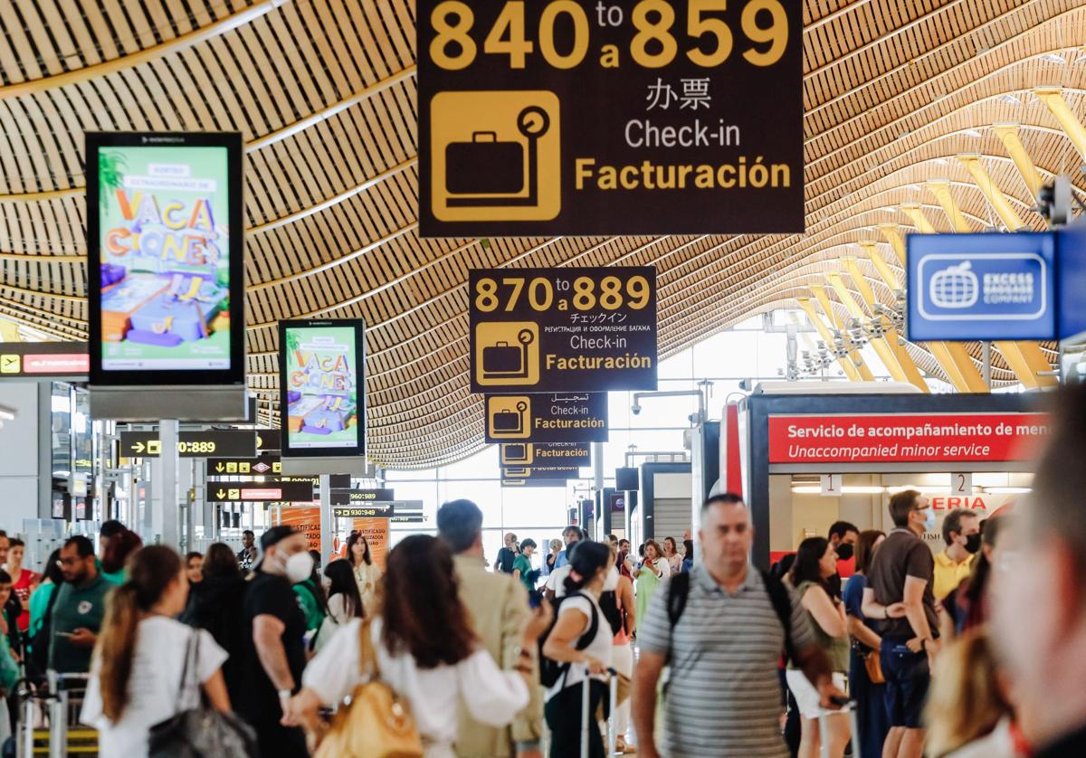 El aeropuerto de Madrid-Barajas.