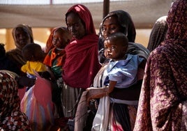 Campo de desplazados de Zamzam, en Sudan.