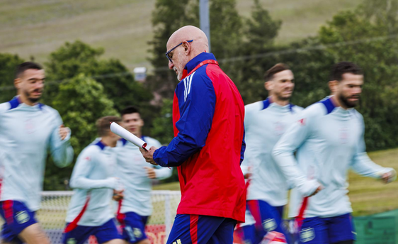 Entrenamiento de España antes de que comience la Eurocopa