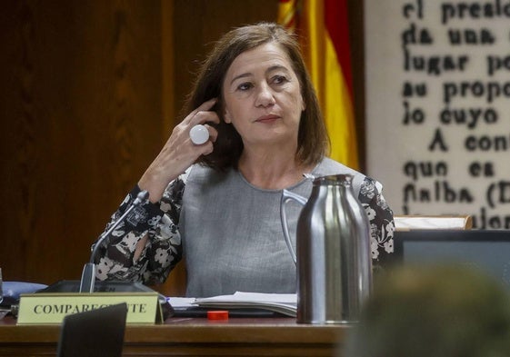 La presidenta del Congreso, Francina Armengol, comparece en la comisión del Senado el pasado 7 de junio.