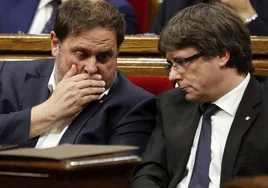 Oriol Junqueras (ERC) y Carles Puigdemont (Junts).