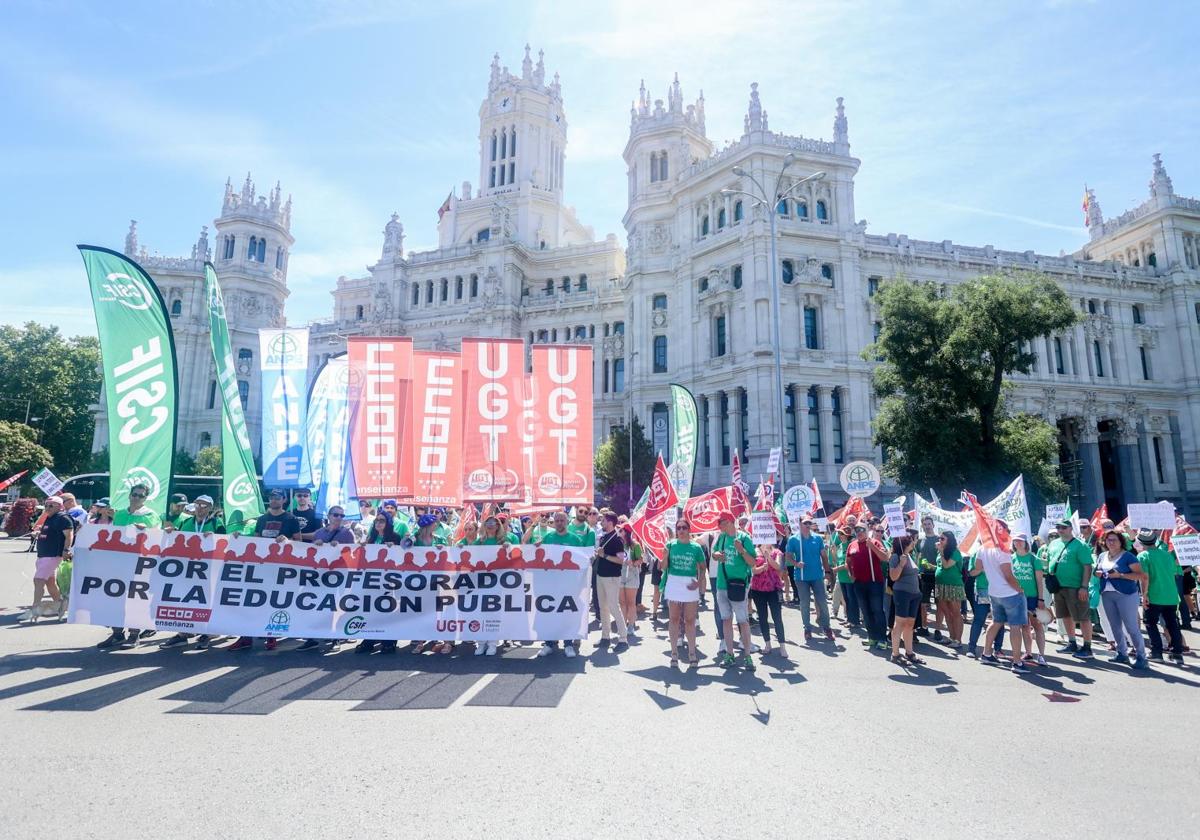 Movilización de profesores en Madrid.