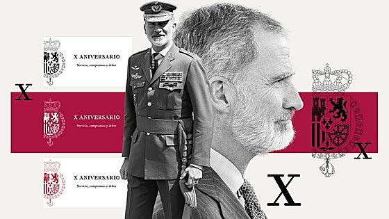 Servicio, compromiso y deber, el lema de los diez años en el trono de Felipe VI