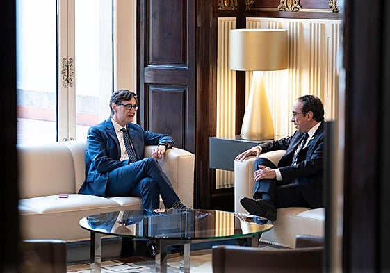 Josep Rull continúa la ronda de consultas para proponer un candidato a la Presidencia de la Generalitat.