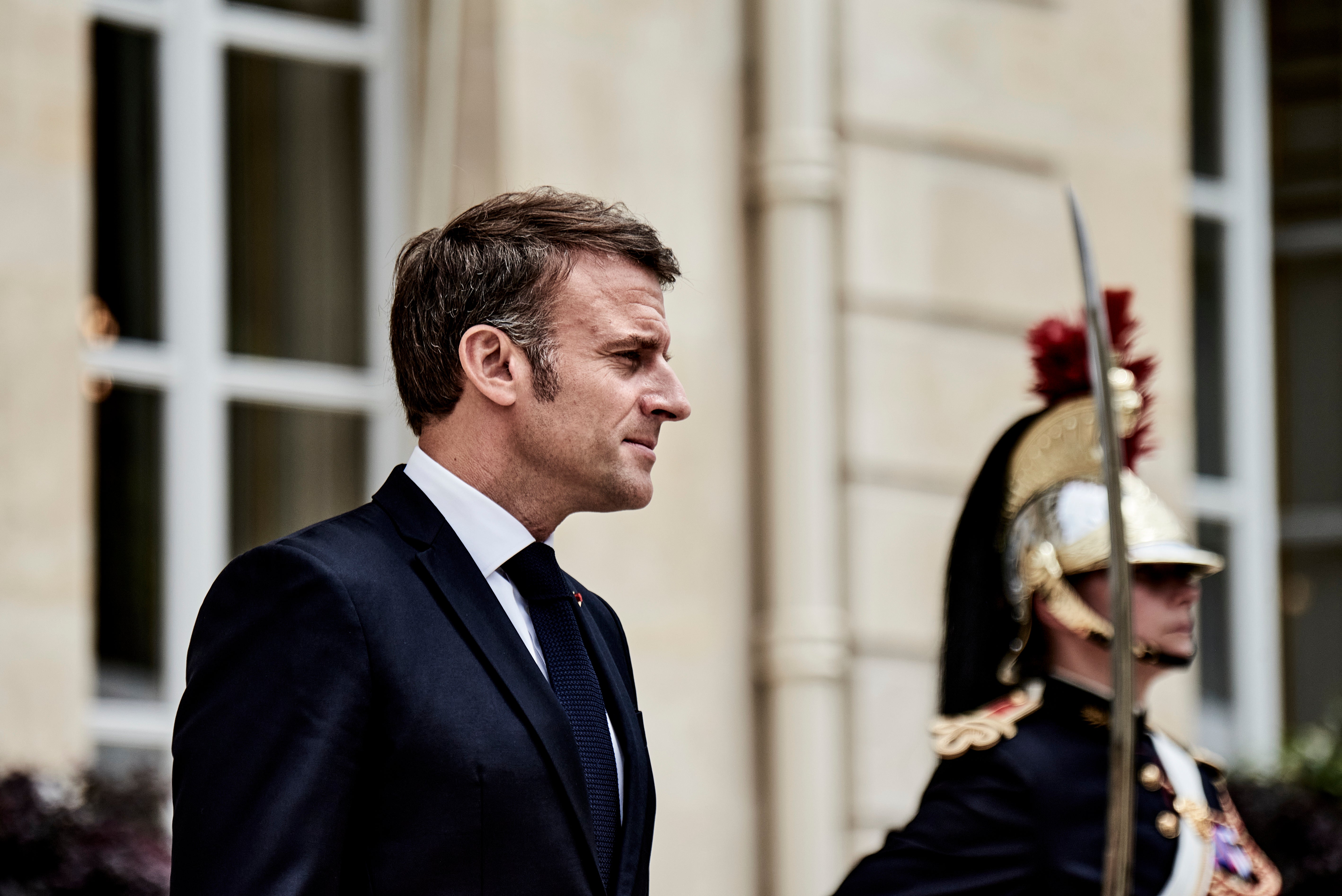 Emmanuel Macron, presidente de Francia, durante un acto institucional.