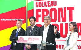 Ian Brossat, Alexandre Ouizille, Eric Coquerel y Eva Sas presentan en París el programa electoral del Nuevo Frente Popular