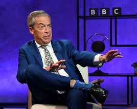 Farage, durante la entrevista en la BBC.