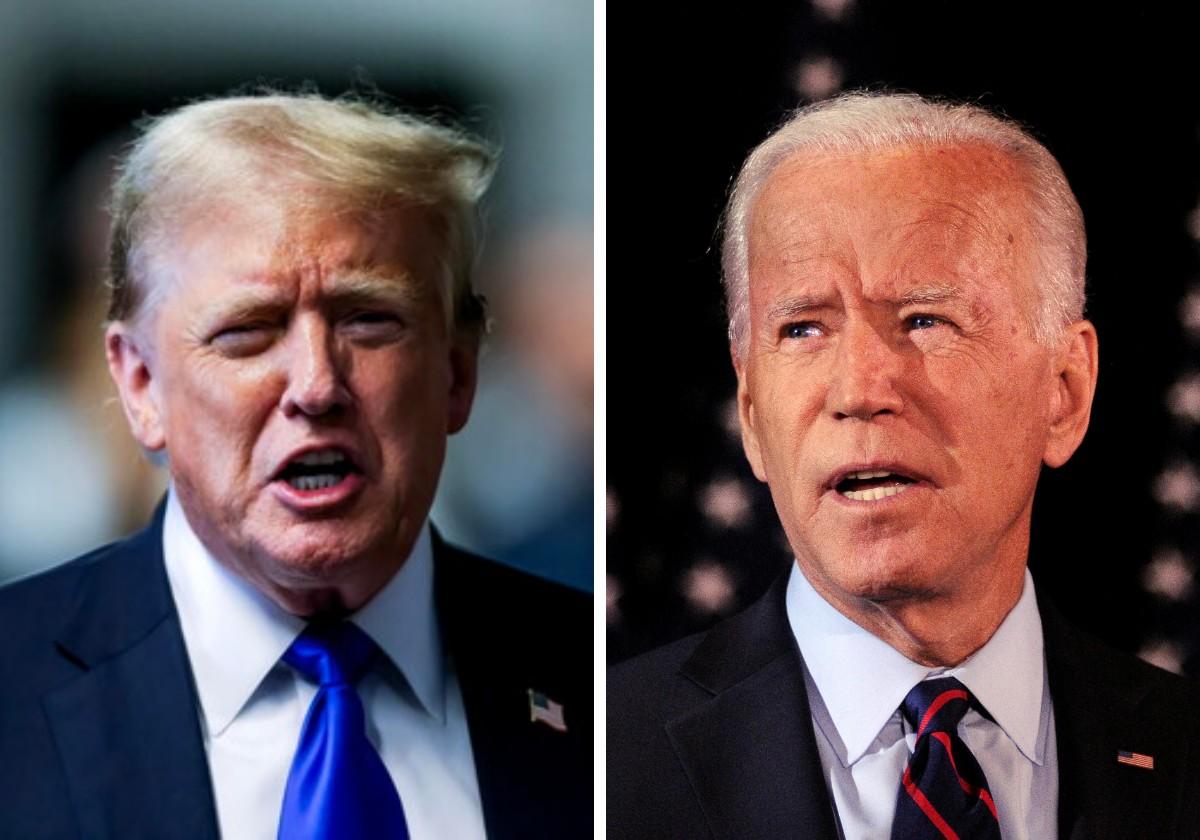 Donald Trump y Joe Biden, en una combinación de imágenes.