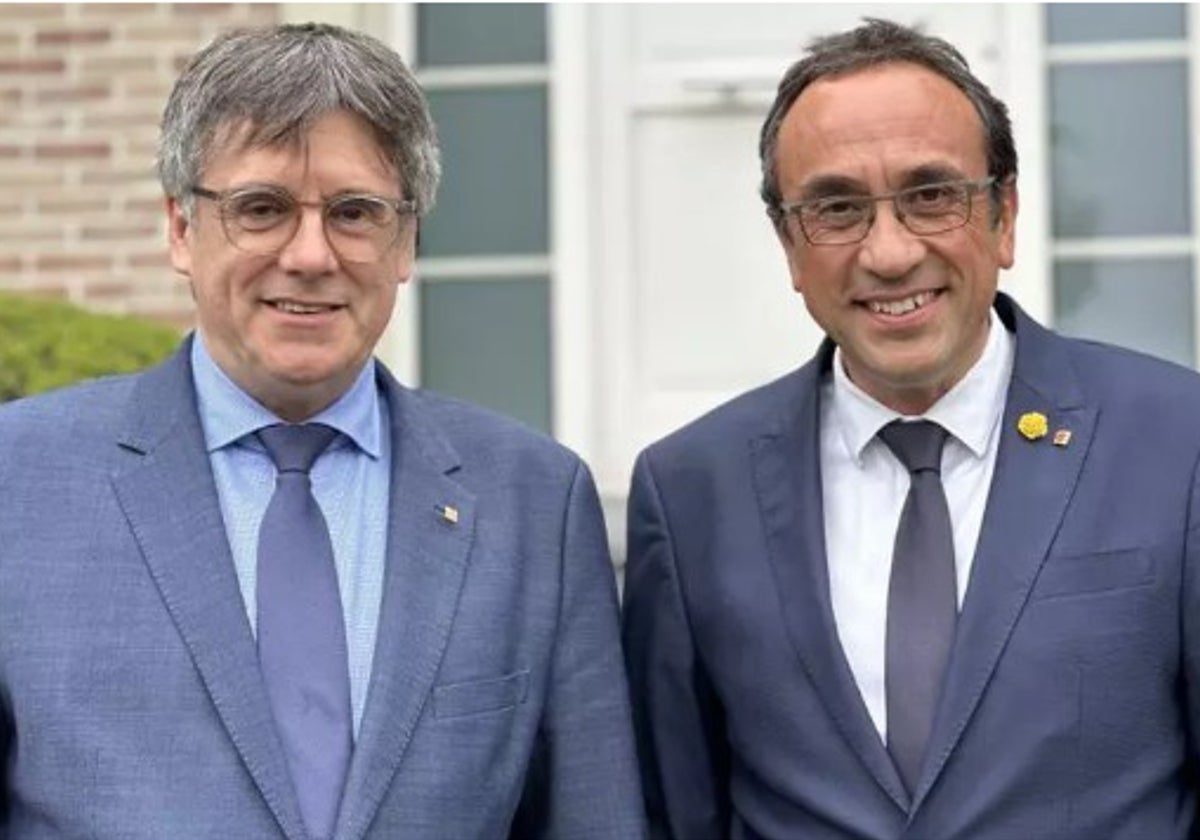 Carles Puigdemont recibió el jueves la visita en Waterloo del presidente del Parlament y compañero de partido, Josep Rull