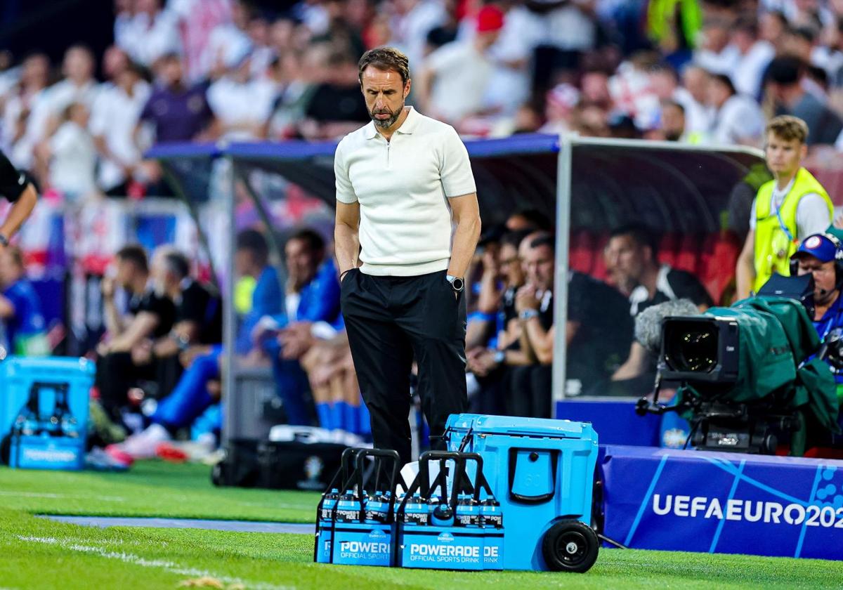 Gareth Southgate, durante un partido de Inglaterra en la Eurocopa.