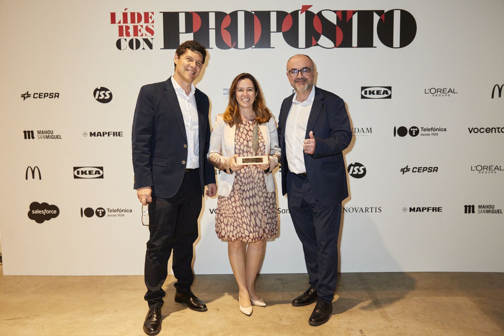 David Borreguero, Senior Manager de Recursos Humanos; Mildred Laya, Executive Programs Director; y Fabián Gradolph, director de Comunicación de Salesforce España