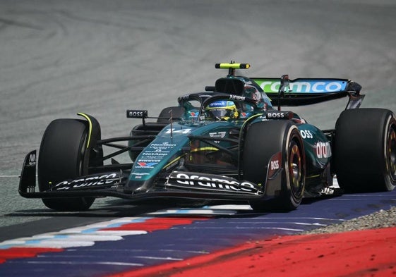 Fernando Alonso, rodando por el Red Bull Ring.