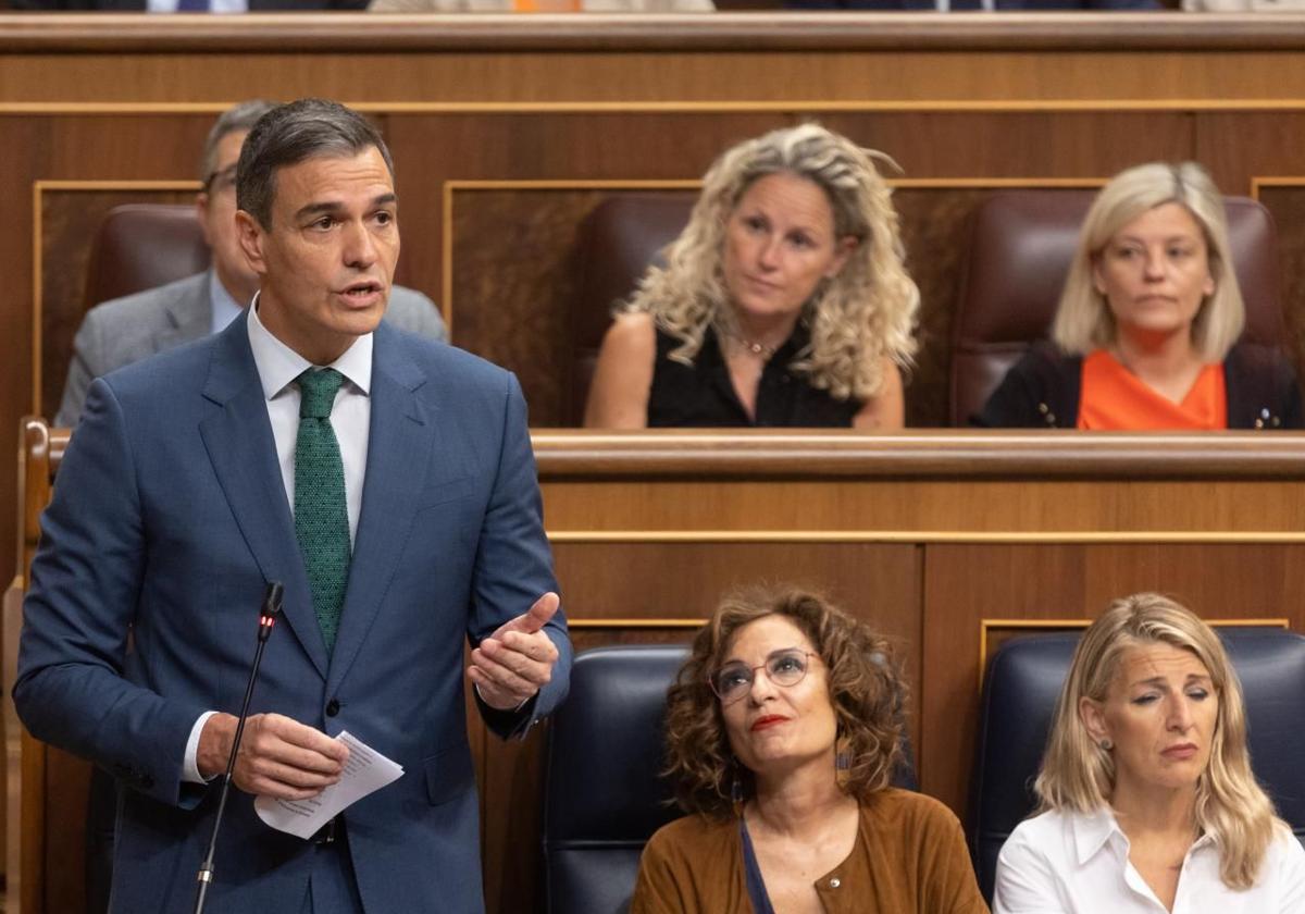 Pedro Sánchez durante la sesión de control al Gobierno del miércoles pasado.