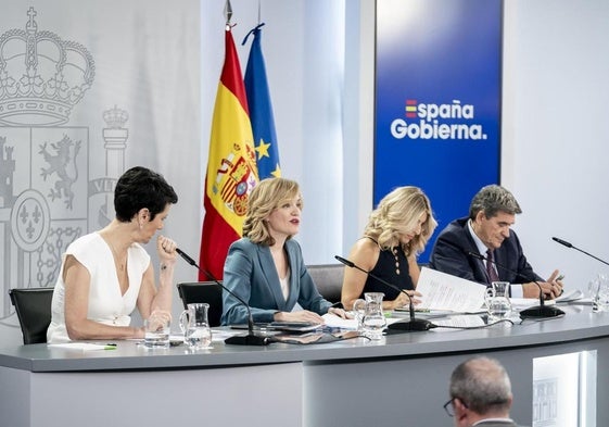 Rueda de prensa tras el Consejo de Ministros de este martes.