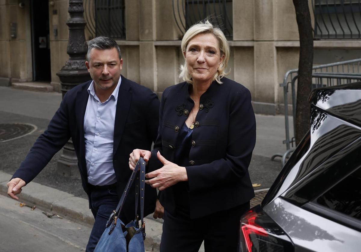 Marine Le Pen, líder de Agrupación Nacional, el partido de extrema derecha al que los sondeos dan como vencedor.