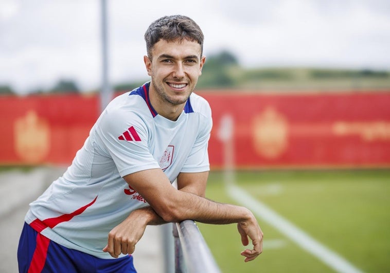 Martín Zubimendi, en el cuartel general de la selección española en la Eurocopa.