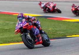 Jorge Martín rueda en el Gran Premio de Alemania.